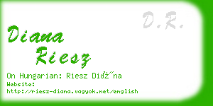 diana riesz business card